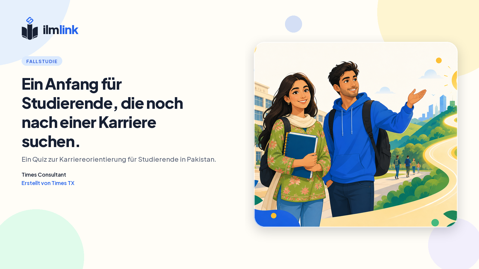 ilmlink: ein Anfang für Studierende, die noch nach einer Karriere suchen